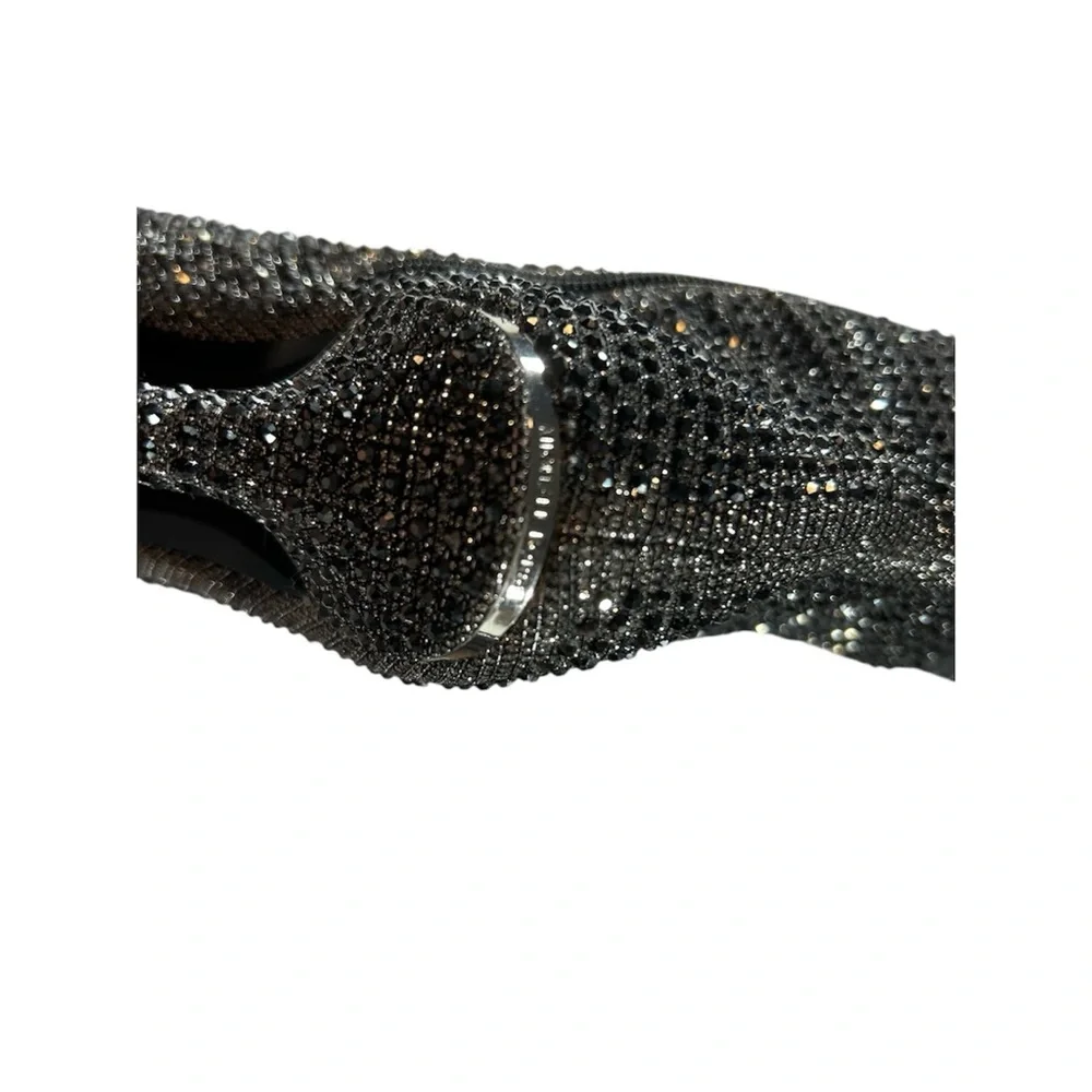 Michael Kors Black Sparkle Rhinestone Katerina Heeled Boots - Picture 7 of 12